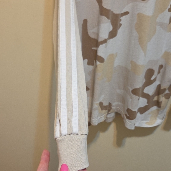 ADIDAS Beige Camouflage Long Sleeve Tee Size Large - Picture 7 of 11